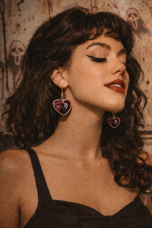 Call Me Ghostface Statement Earrings