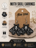 Moth Skull Earrings