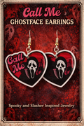 Call Me Ghostface Statement Earrings