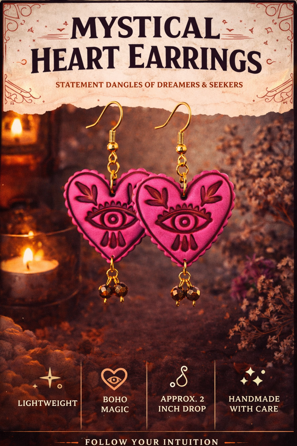 Mystic Heart Earrings